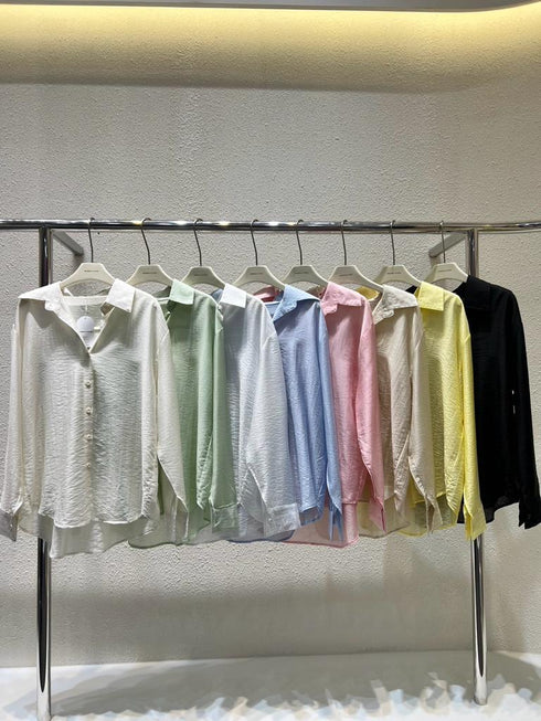 WANWAN See Through Long Sleeves Shirts
